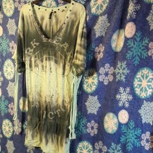 Green tie dye shirt by Black Premium